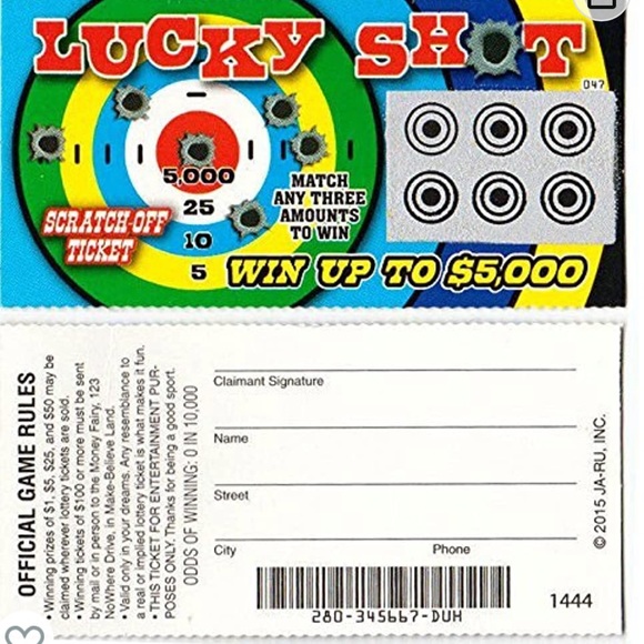 Fake Lottery Ticket Scratch Tickets (5 Tickets) Prank Gag Winning Tickets - Picture 16 of 16